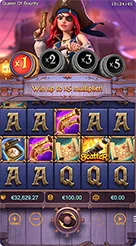 Queen of Bounty · Mekanisme Cascading, Pengganda Meriam, dan Pilihan Bonus Queen of Bounty